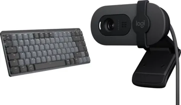 Logitech MX Mechanical Mini pre Mac + Brio 100 / Sada / mechanická klávesnica + webkamera / bezdrôtová / Bluetooth