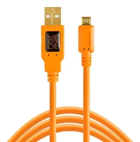 Tether Tools TetherPro oranžová / Kábel / USB 2.0 A - Micro USB B / 5pin / M/M (CU5430ORG)