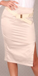 Sexy Waist-Skirt with Belt and slit white 36