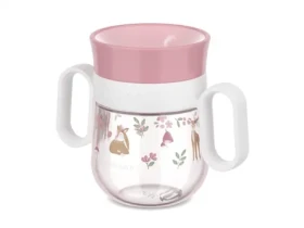 Little Dutch Hrnček trénovací 360° 200 ml Fairy Garden ružová / od 6 mesiacov (108018065406LD)