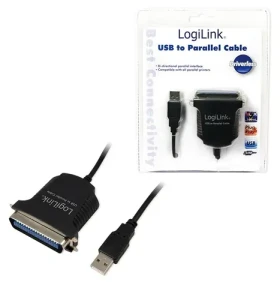 LogiLink / Kábel USB na paralelný Port / USB-A (M) - Centronics 36 (M) / 1,5 m (AU0003C)
