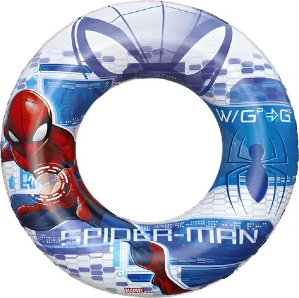 Bestway Nafukovací kruh Spiderman / priemer 56 cm / PVC / vek 3-6 rokov (98003)