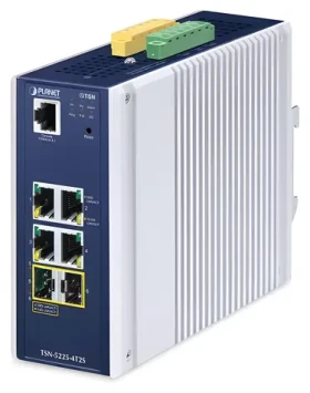Planet TSN-5225-4T2 / Switch priemyselný / Managed L2+ / TSN / 4X GbE RJ-45, 2x SFP / DIN, IP30 (TSN-5225-4T2S)