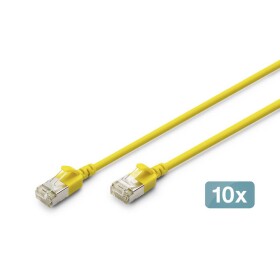Digitus DK-1632-A-010S-Y-10 RJ45 sieťové káble, prepojovacie káble CAT 6A 1 m žltá 1 ks; DK-1632-A-010S-Y-10