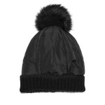 GUESS čiapka Padded Pompom Hat čierna Čierna