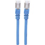 Intellinet 741149 RJ45 sieťové káble, prepojovacie káble CAT 6A S/FTP 15.00 m modrá fóliové tienenie, tienenie pletivom, tienený, bez halogénov 1 ks; 741149