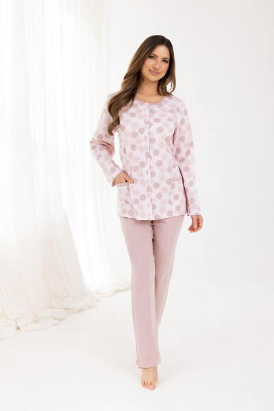 Pyžamo Regina 710 long/r 2XL-3XL Z25/26 dámske nezapnuté Růžová 3xl