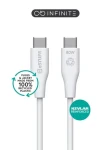 ESTUFF INFINITE (GRS) biela / Kábel / USB-C - USB-C / 3 m / 60 W (ES604370-BULK)