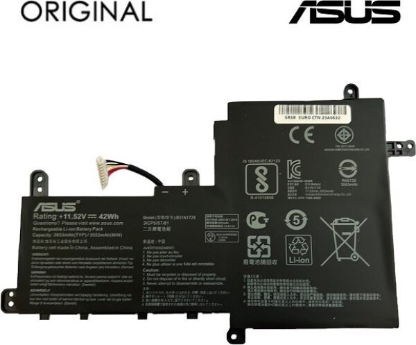 Extra Digital Nešiojamo kompiuterio baterija ASUS B31N1729, 3653mAh, Original