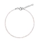 AGAIN Jewelry Korálkový náramok z ružového mesačného kameňa AJKNR009