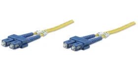 Intellinet žltá / Optický kábel / SC/SC / Singlemode OS2 / Duplex / 1 m (470605)