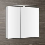 SAPHO - MIRRÓ galérka s LED osvetlením, 80x70x16cm, biela MC080-0030