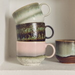 HK living Kameninový hrnček Tea cup 70's Muse 425 ml