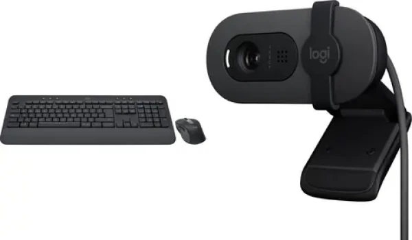 Logitech MK650 + Brio 100 / Klávesnica s myšou a webkamerou / Bluetooth / CZ SK layout
