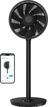 Duux Duux Fan | Whisper Flex 2 | Stand Fan | Black | Diameter 34 cm | Number of speeds 30 | Oscilrokovion | 2-21.5 W | Yes