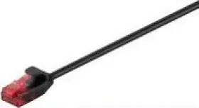 MicroConnect CAT6 U/UTP SLIM 0.25m čierna / LSZH (V-UTP60025S-SLIM)