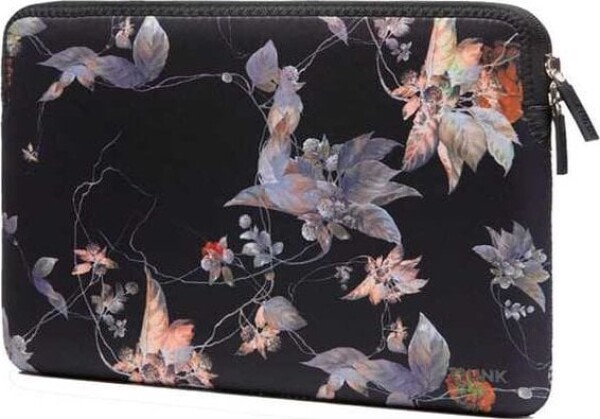 Trunk Trunk 14&quot; PC Sleeve, Black Flower. Neopr