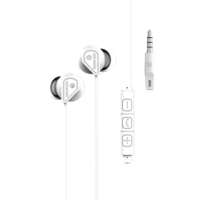 Sencor SEP 172 VCM biela / Slúchadlá do uší / mikrofón / 3.5mm jack / 1.2m (8590669276103)