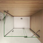 H K - Obdĺžnikový sprchovací kút AIRLINE 90x80 cm s jednokrídlovými dverami s pevnou stenou SE-AIRLINE9080