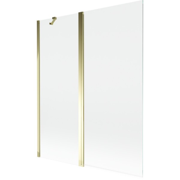 MEXEN - MIST vaňová zástena 140x150 cm 6mm f+s, zlatá, číra 8A9-140-011-50-00
