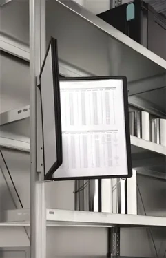 Durable VARIO MAGNET WALL čierna / Nástenný držiak prezentačných vreciek / A4 / 5 vreciek / magnetický (591401)