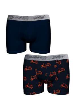 Pánske boxerky John Frank JF2BEF25 2Pack XL Tm. modrá
