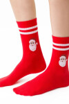 VIANOČNÉ PONOŽKY PRE ŽENY 136 Červená 38-40