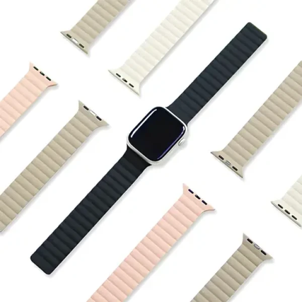 Araree Silicone Link pre Apple Watch 42/44/45/49 mm čierno-sivý / Remienok / silikónový / magnetický (AR70-01907A)