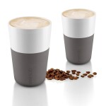 Eva Solo Porcelánová termošálka Cafe Latte Elephant Grey 360 ml - set 2 ks