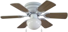 Domoletti Ceiling lamp with fan G.LUX GF-MUSE, 1 x E14, white, wings white/oak