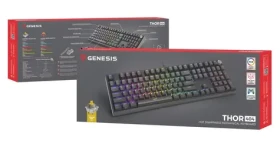 Genesis Thor 404 čierna / Herná mechanická klávesnica / RGB / Gateron Yellow Pro / Drôtové USB-A / US layout (NKG-2297)