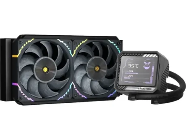 Valkyrie VK-AIOV240B čierna / AIO vodný chladič CPU / 2x 120 mm / 29.5dB / AMD + Intel (VK-AIOV240B)