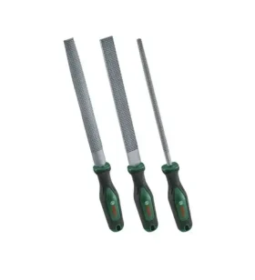 BOSCH Sada rašplí na drevo 200 mm / Sada rašplí / 3 diely / plochá, polguľatá, guľatá / zeleno-čierna (1600A02ZB1)