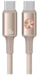USAMS SJ751 Huan Series Titanium / Dátový kábel / USB-C - USB-C / PD 240W / 1,2 m / LED prstenec (SJ751USB02)