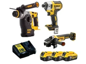 DeWalt DCK305P3T / Aku sada DeWalt DCH273 + DCF887 + DCG405 / 3x Aku 5.0Ah / 2x kufor / nabíjačka (DCK305P3T)