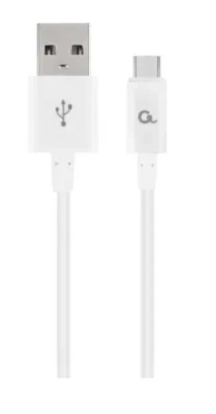 Gembird CABLEXPERT Kábel USB 2.0 AM na MicroUSB 1 m biela (CC-USB2P-AMmBM-1M-W)