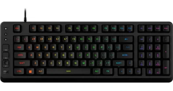 HyperX Eve 1800 čierna / Herná klávesnica / membránová / RGB / USB-A / US Layout