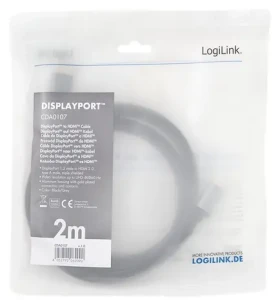 LogiLink CDA0107 čierna / Kábel / DisplayPort - HDMI / 4K 60Hz / 2 m (CDA0107)