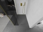 MEXEN/S - Kioto Sprchová zástena WALK-IN 110 x 30, transparent, zlatá 800-110-212-50-00-030