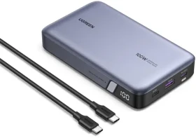 Ugreen 25188 Powerstation 3v1 20000 mAh sivá / Powerbanka / vstup: USB-C / výstup: 2x USB-C 1x USB-A (25188)
