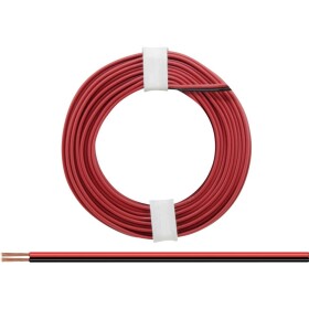 Donau Elektronik 225-01 opletenie / lanko 2 x 0.25 mm² červená/čierna 5 m; 225-01