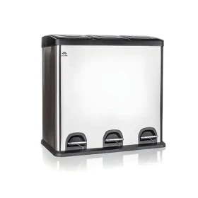 BRILANZ Kôš na triedený odpad Savery / 60 l (3 x 20 l) / nerezová oceľ (48860953)