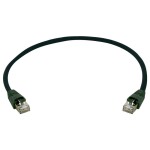 Telegärtner 100009061 RJ45 sieťové káble, prepojovacie káble CAT 6A S/FTP 10.0 m čierna s priechodkou chrániacou proti zlomeniu 1 ks; 100009061