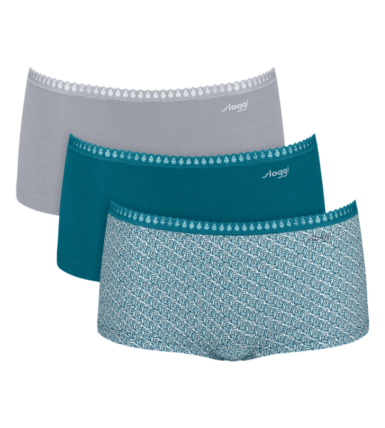 Dámske nohavičky GO Crush Short C3P – UNKNOWN – tyrkysová V022 – SLOGGI Multple Colours 22 L