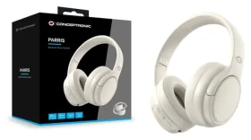 Conceptronic Bluetooth Headset krémová / Slúchadlá / Bluetooth 5.4 / Skladacia / Výdrž 30 h (PARRIS03C)