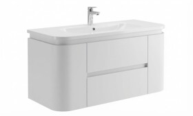 Kúpeľňová skrinka s umývadlom Naturel Shelley 119x50x45 cm biela mat SHELLEY120W SHELLEY120W