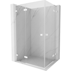 MEXEN/S - Lunar L Duo sprchovací kút dvere krídlové 105 x 95, transparent, biela 834L-105L-095P-20-00