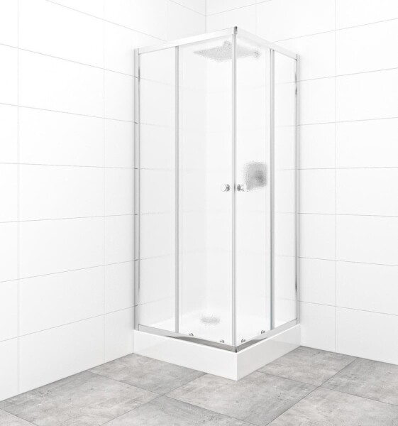 SAT - Set sprchovacieho kúta a vaničky, štvorec 80x80 cm Multi Basic SIKOBKMUQ80CRCH SIKOBKMUQ80CRCH