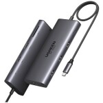 Ugreen HUB UGREEN CM639 USB-C / 2xHDMI 4K60 Hz, 3xUSB-A, USB-C, SD/TF, RJ45, USB-C PD 100W