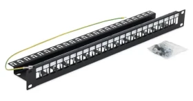Triton Patch panel 19" modulárny / 1U / pre max. 24 keystonov / RAL7035 (RAB-PP-X10-A1)